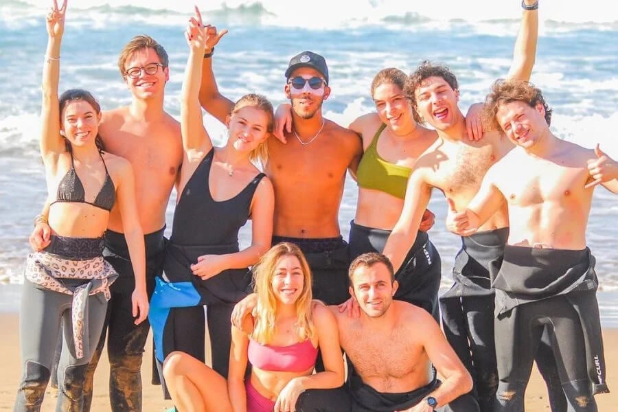 Ohana Surf Morocco group photo - best surf camp in Taghazout area